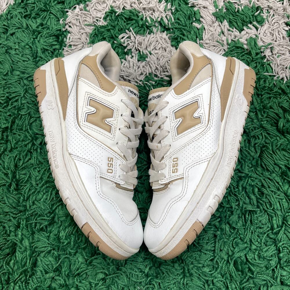 New Balance 550 White Incense Sneakers Shoes Size 9W / 7.5M Pre Owned No Box